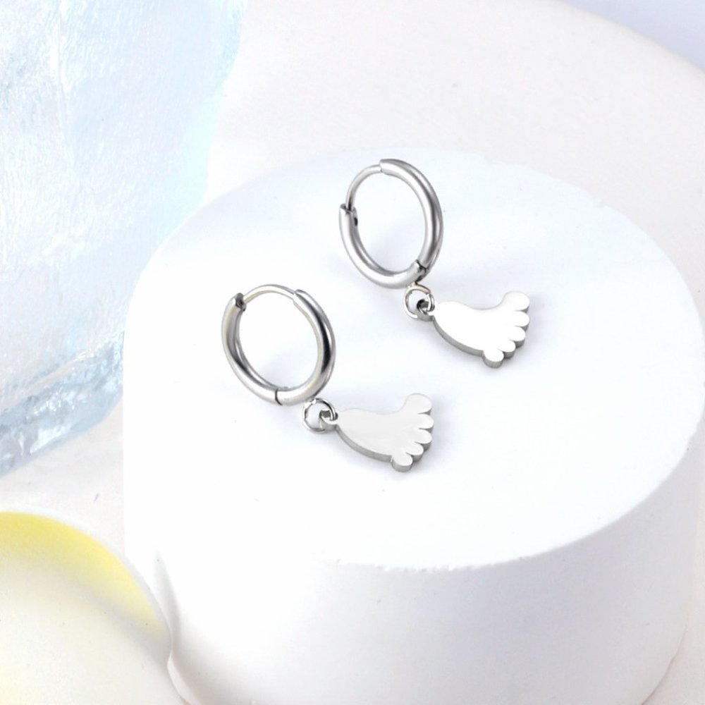 Minimalist Y2K Design Stainless Steel Silver Foot & Toes Studs